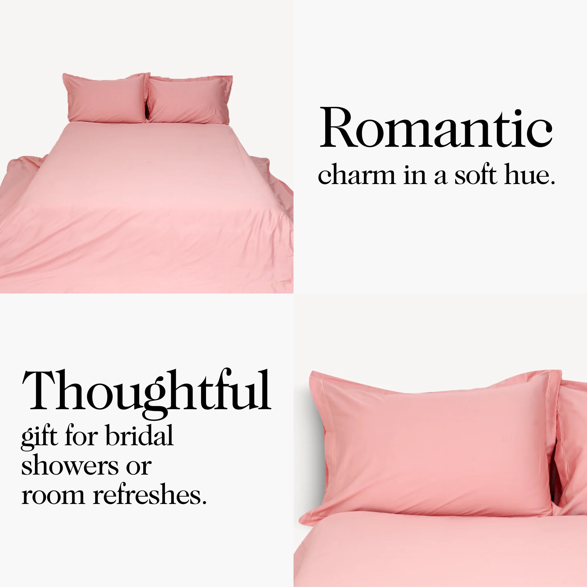 Blossom Pink Solid Duvet Cover Set