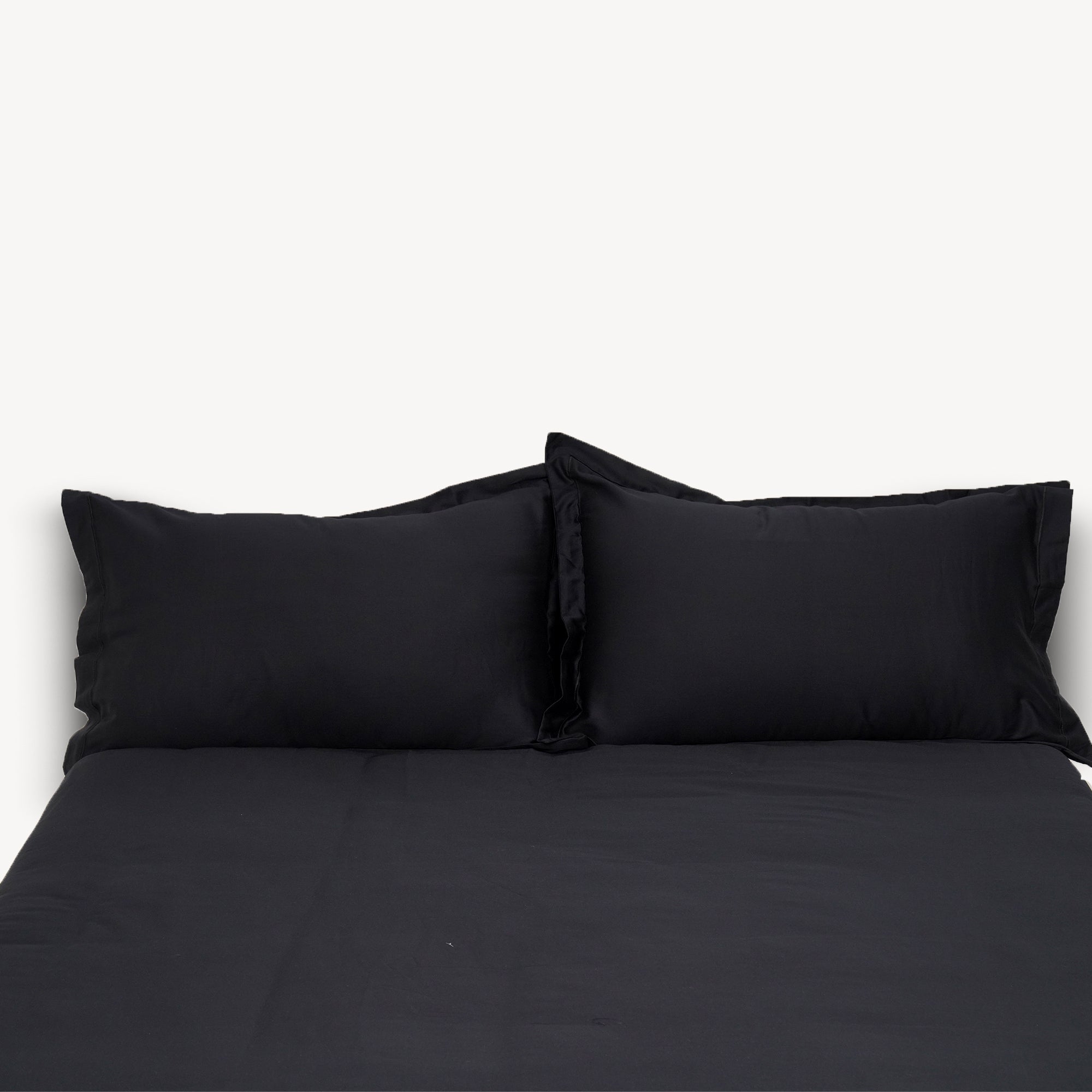 Black Solid Duvet Cover Set