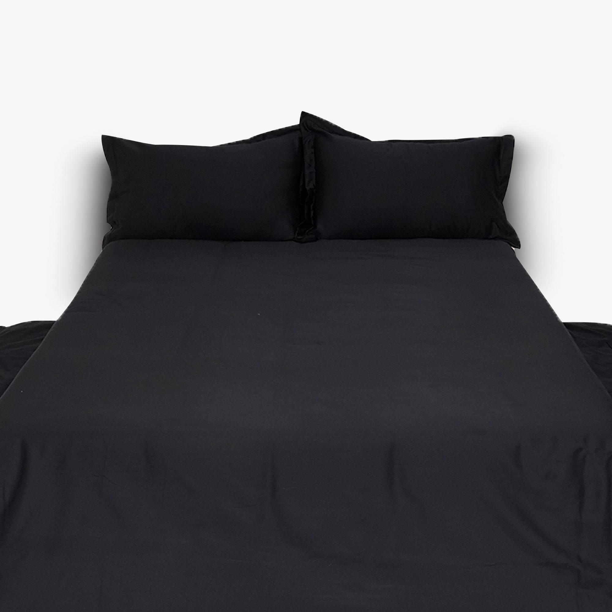 Black Solid Duvet Cover Set