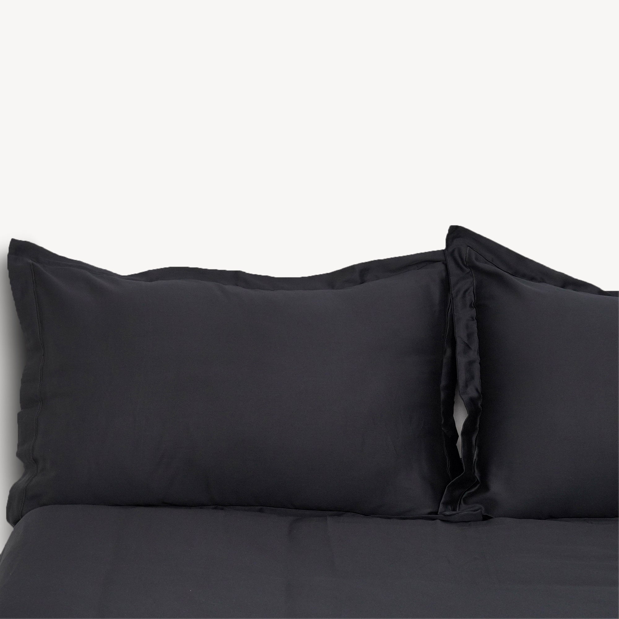 Black Solid Duvet Cover Set