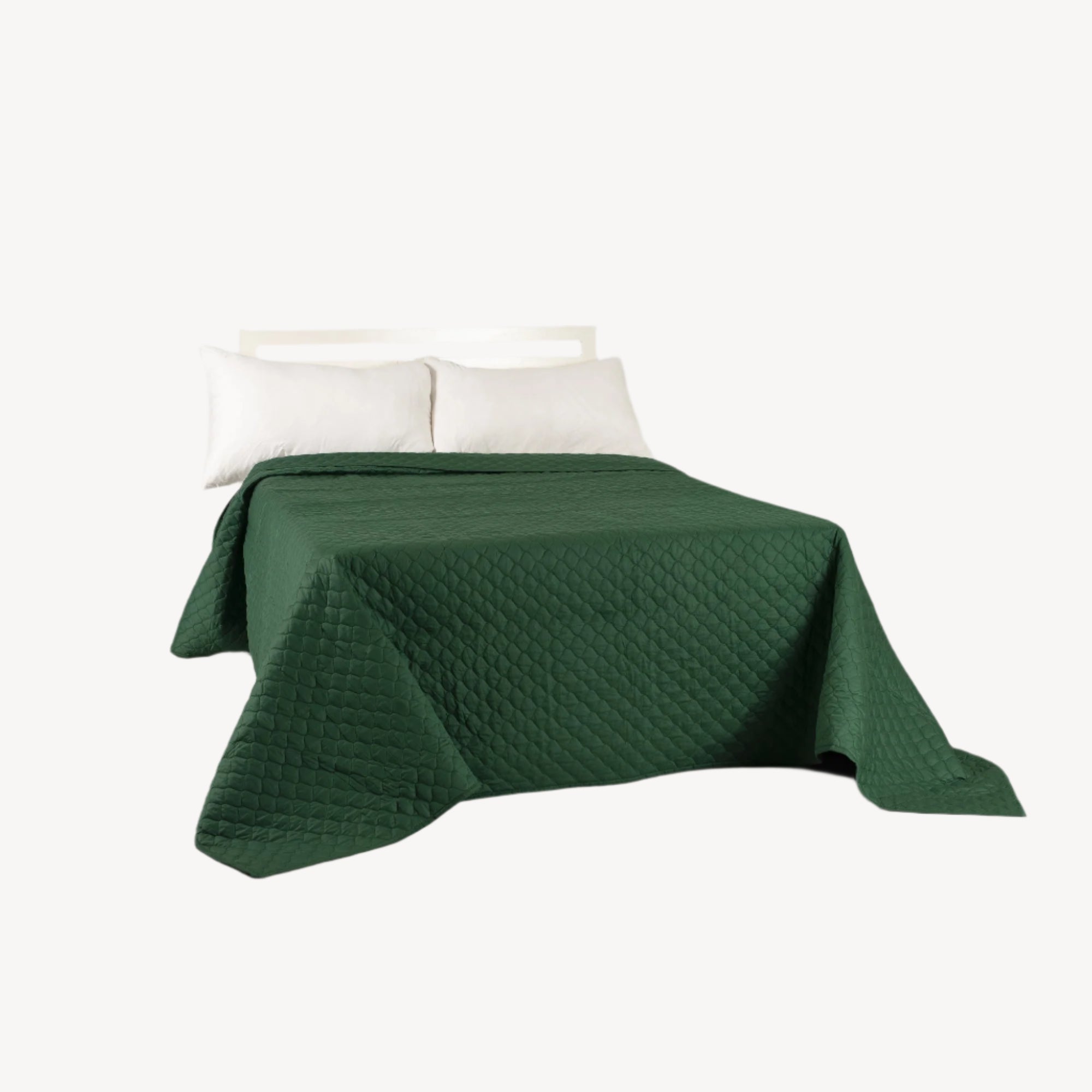 Bottle Green Bedspread - THE LINEN COMPANY
