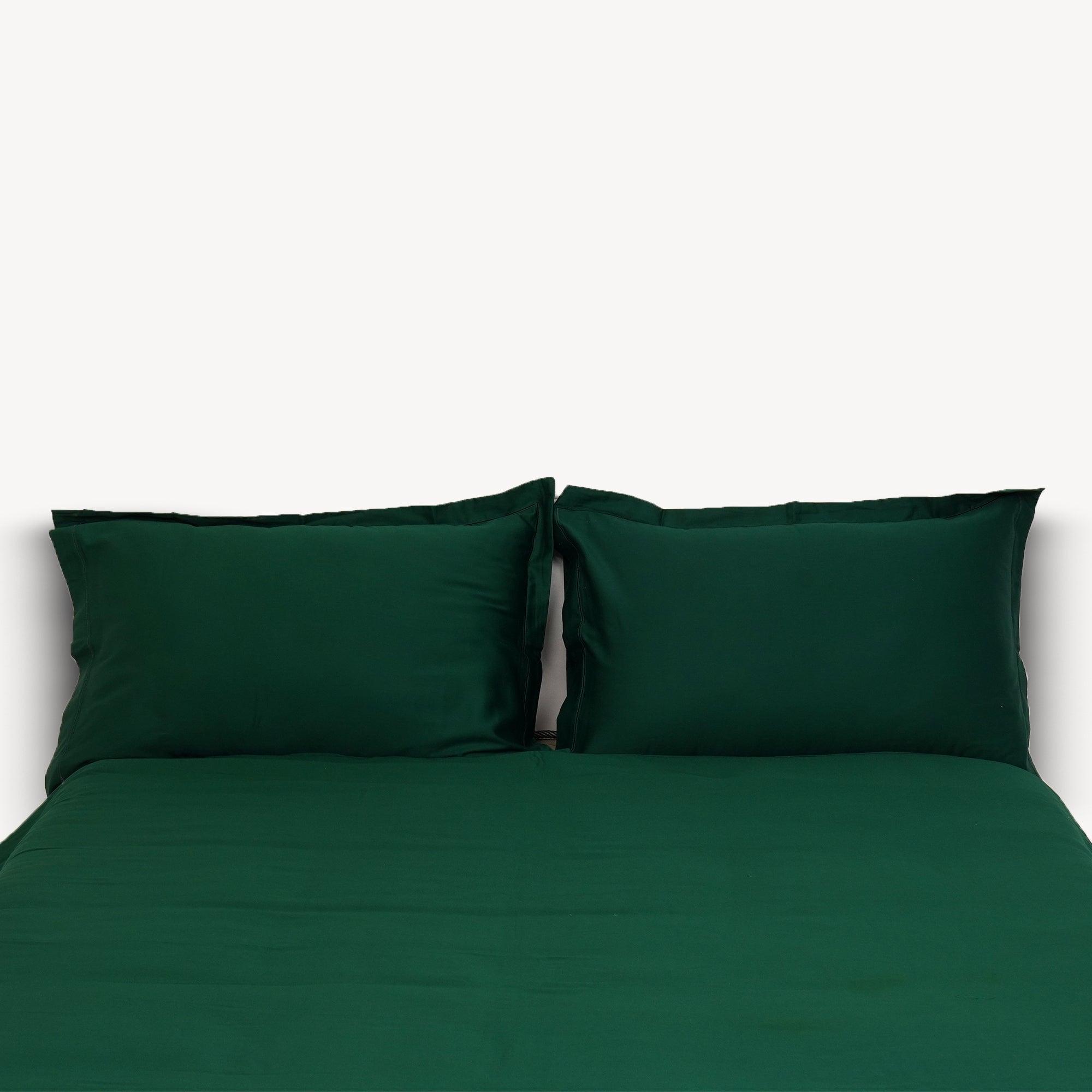 Bottle Green Solid Duvet Cover Set