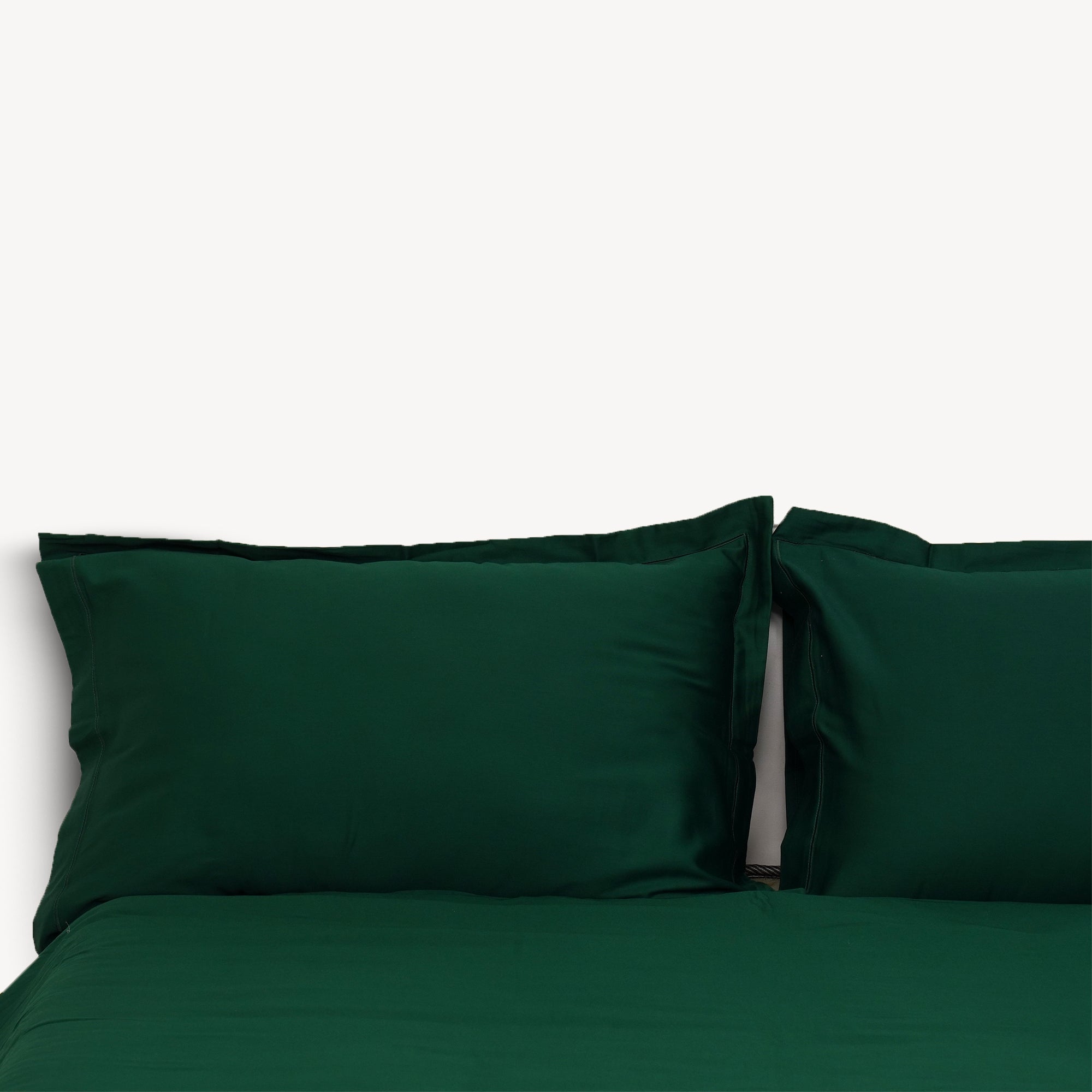 Bottle Green Solid Duvet Cover Set
