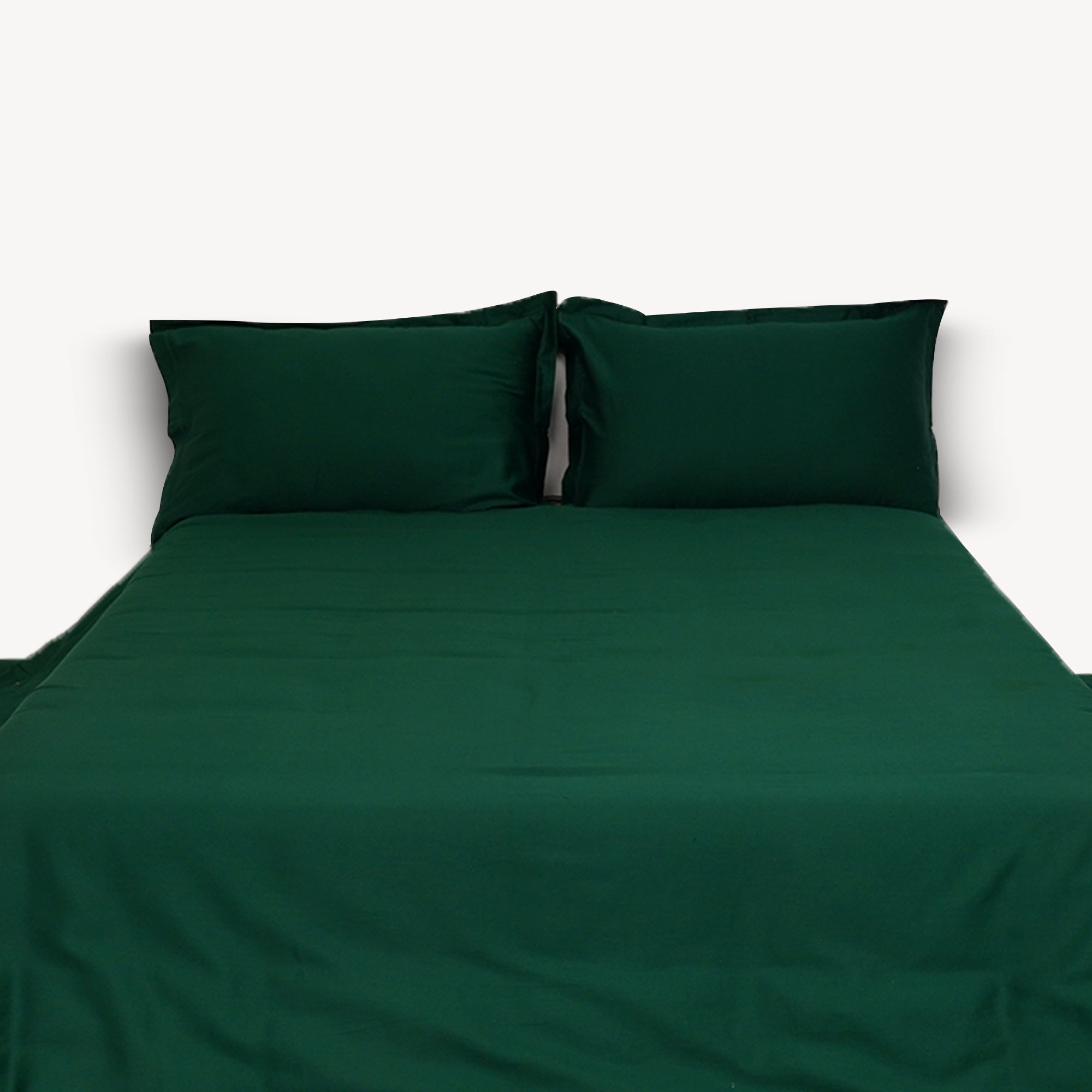 Bottle Green Solid Duvet Cover Set