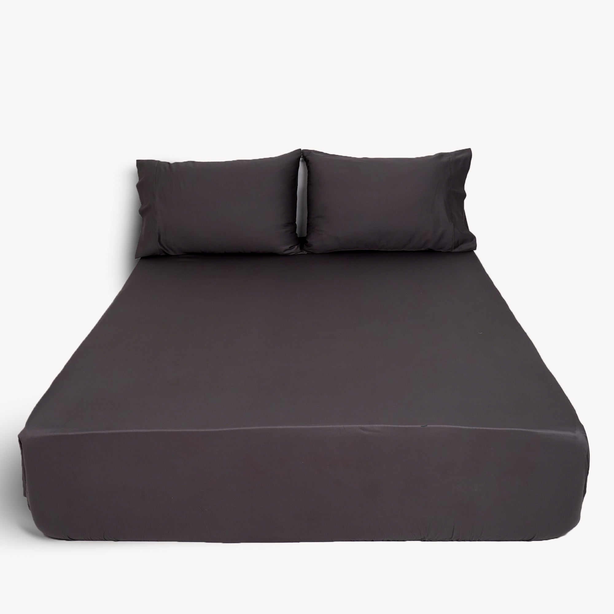 Charcoal Solid bed Sheet Set