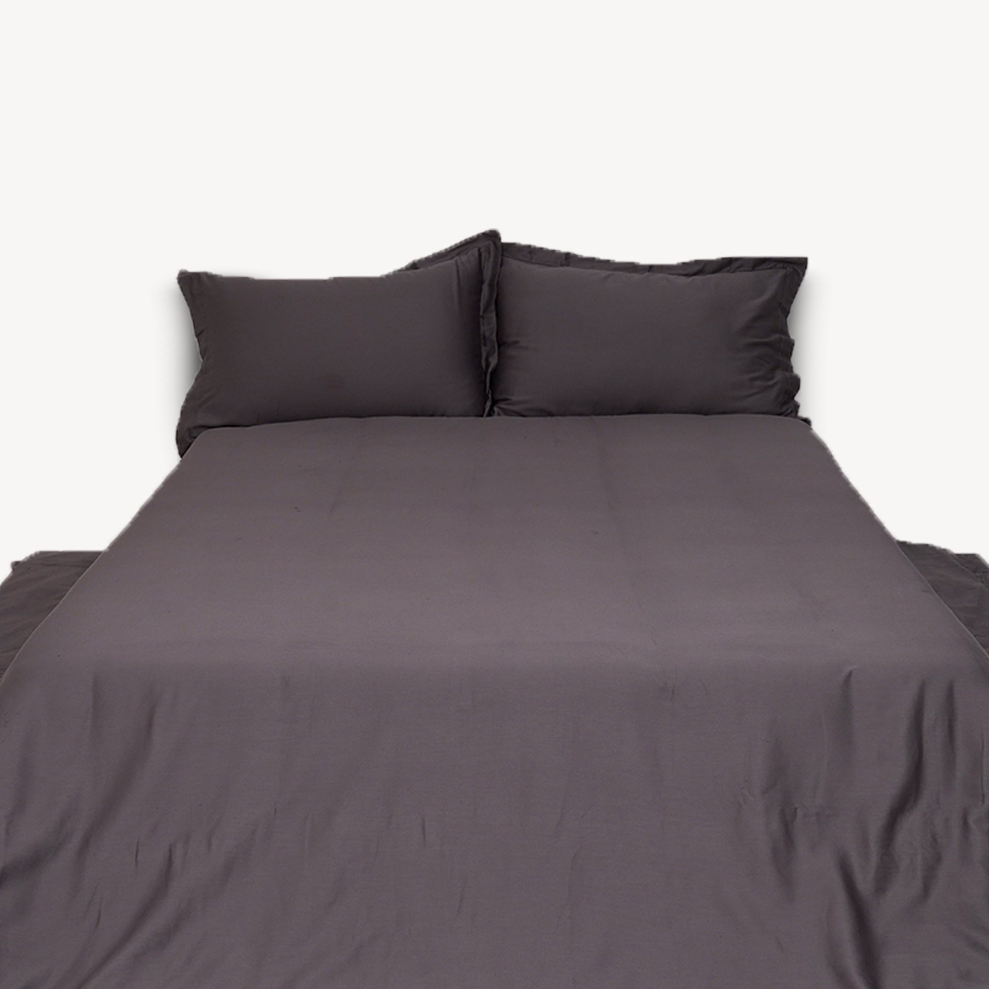 Charcoal Solid Duvet Cover Set