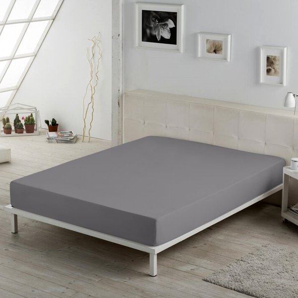 Grey Solid Bed Sheet Set - THE LINEN COMPANY
