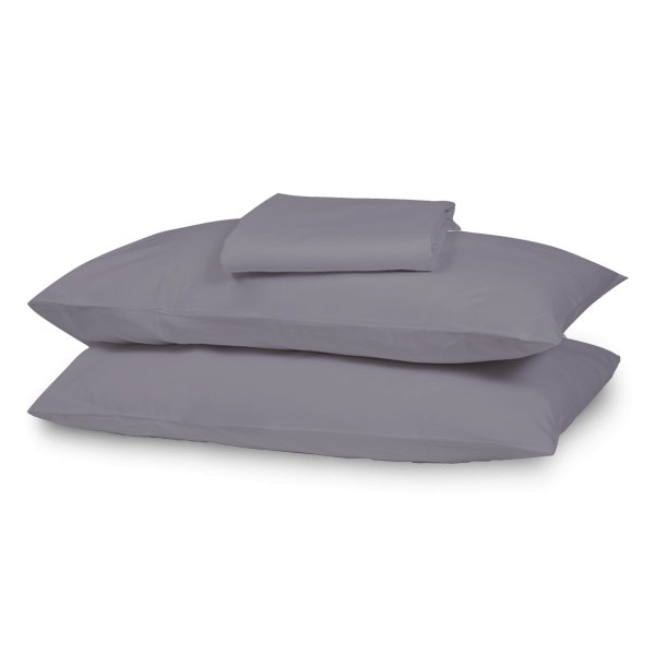 Grey Solid Bed Sheet Set - THE LINEN COMPANY