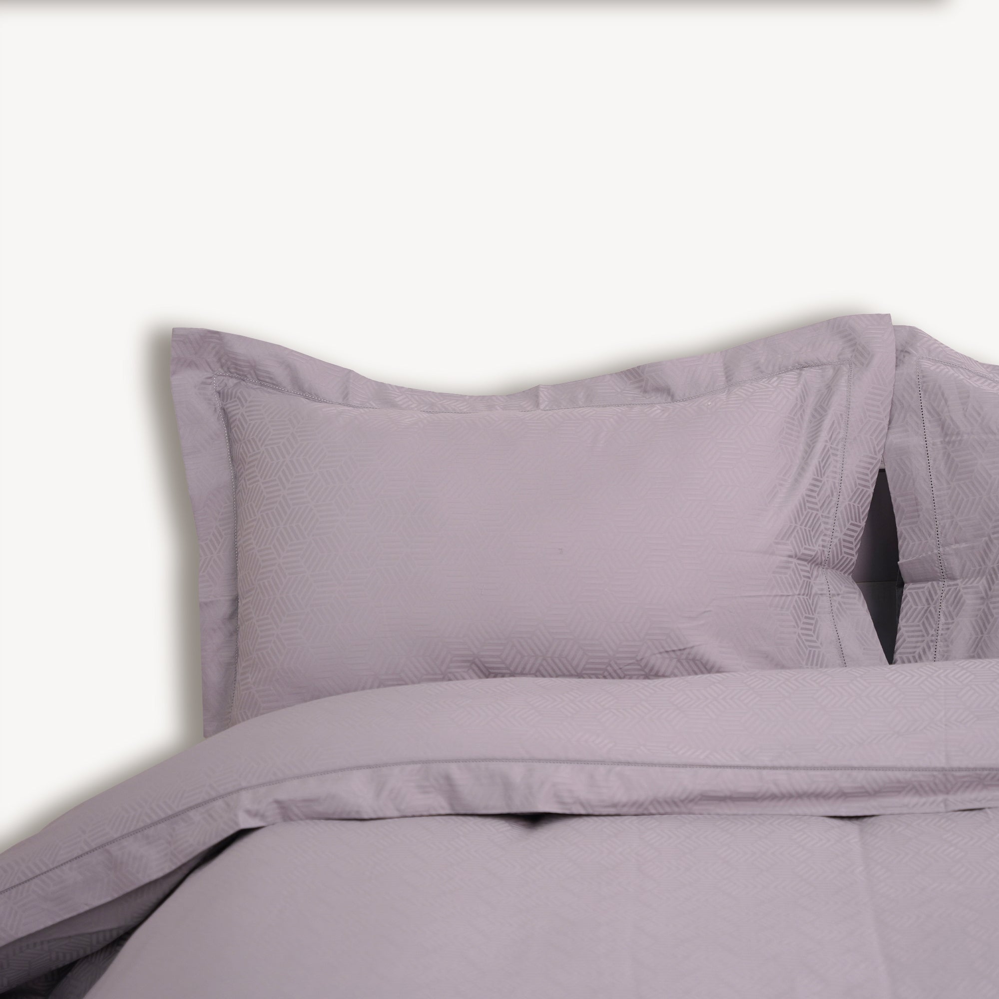 Grey Jacquard Duvet Cover Set-Luxe Edition
