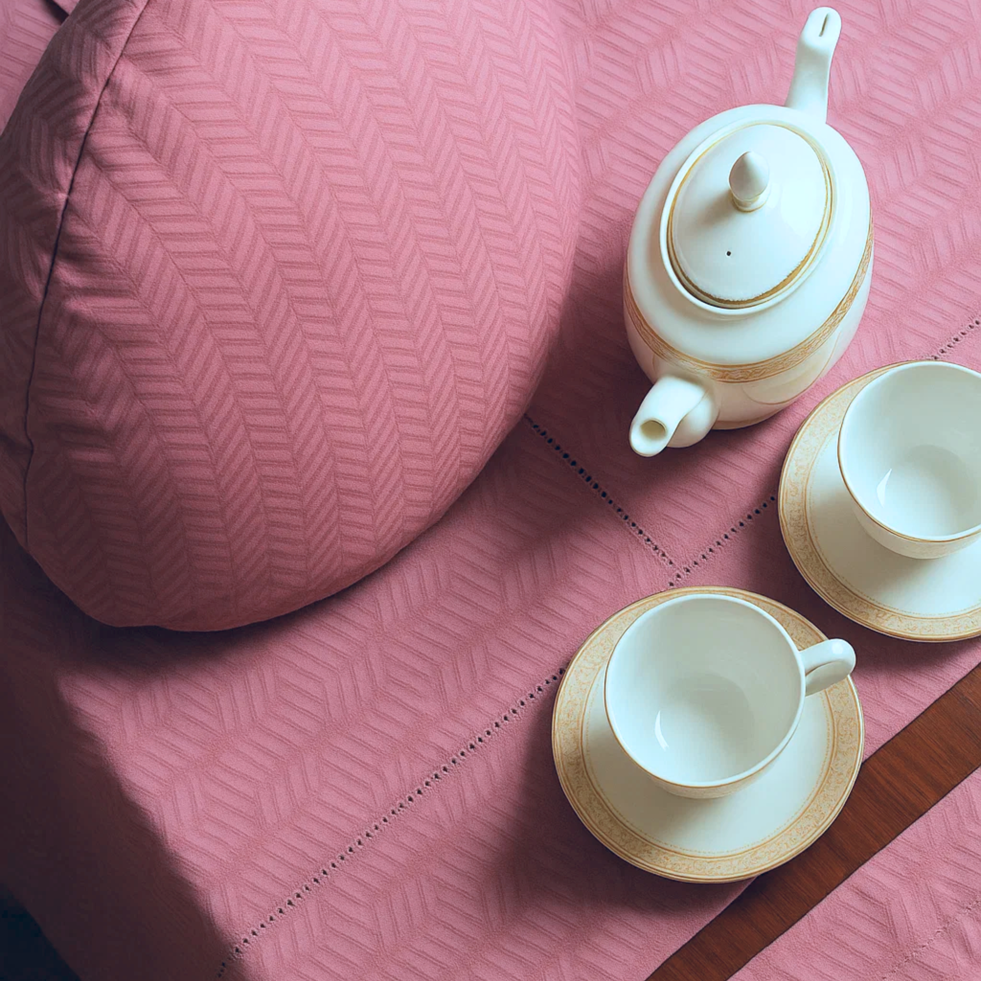Rose Pink Jacquard Tea Cozy Luxe-Edition