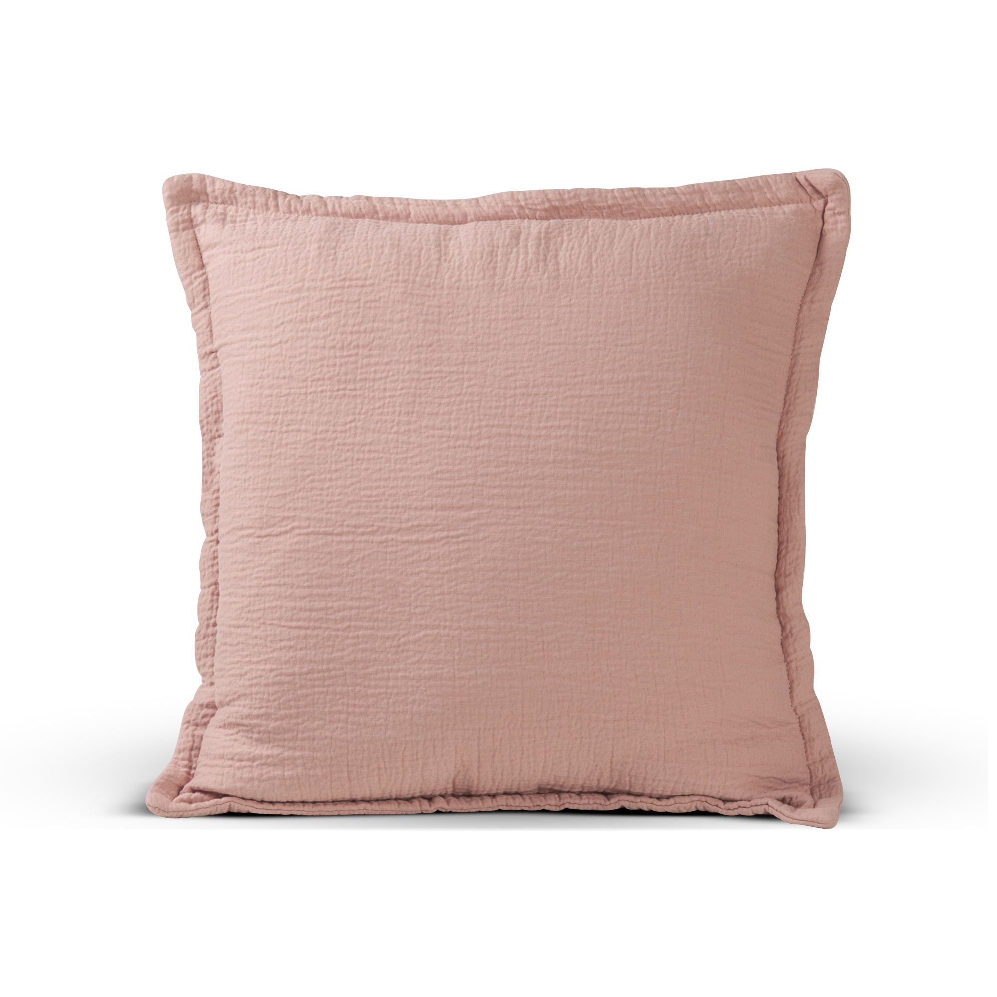 The Linen Company Accessories 16X16 Dusty Rose Cotton Muslin Cushion Cover