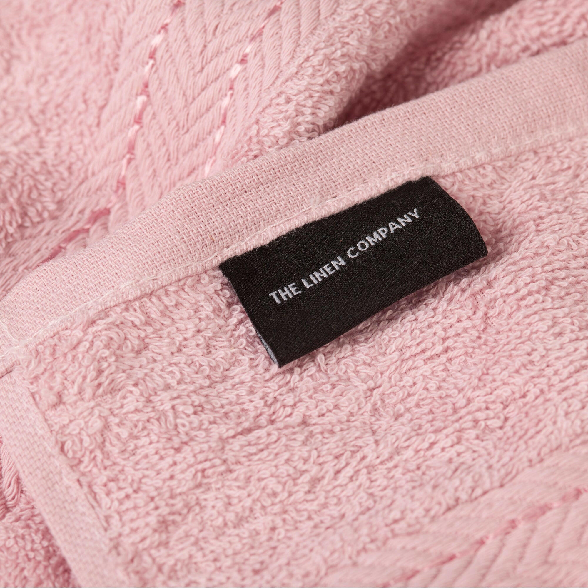 The Linen Company Accessories Hand Powder Pink Zigzag Hand Towel
