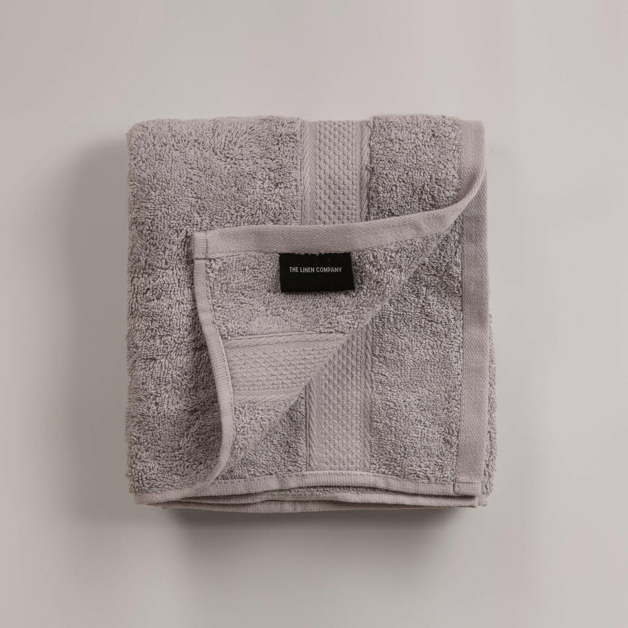 The Linen Company Accessories Hand Silver Check Hand Towel