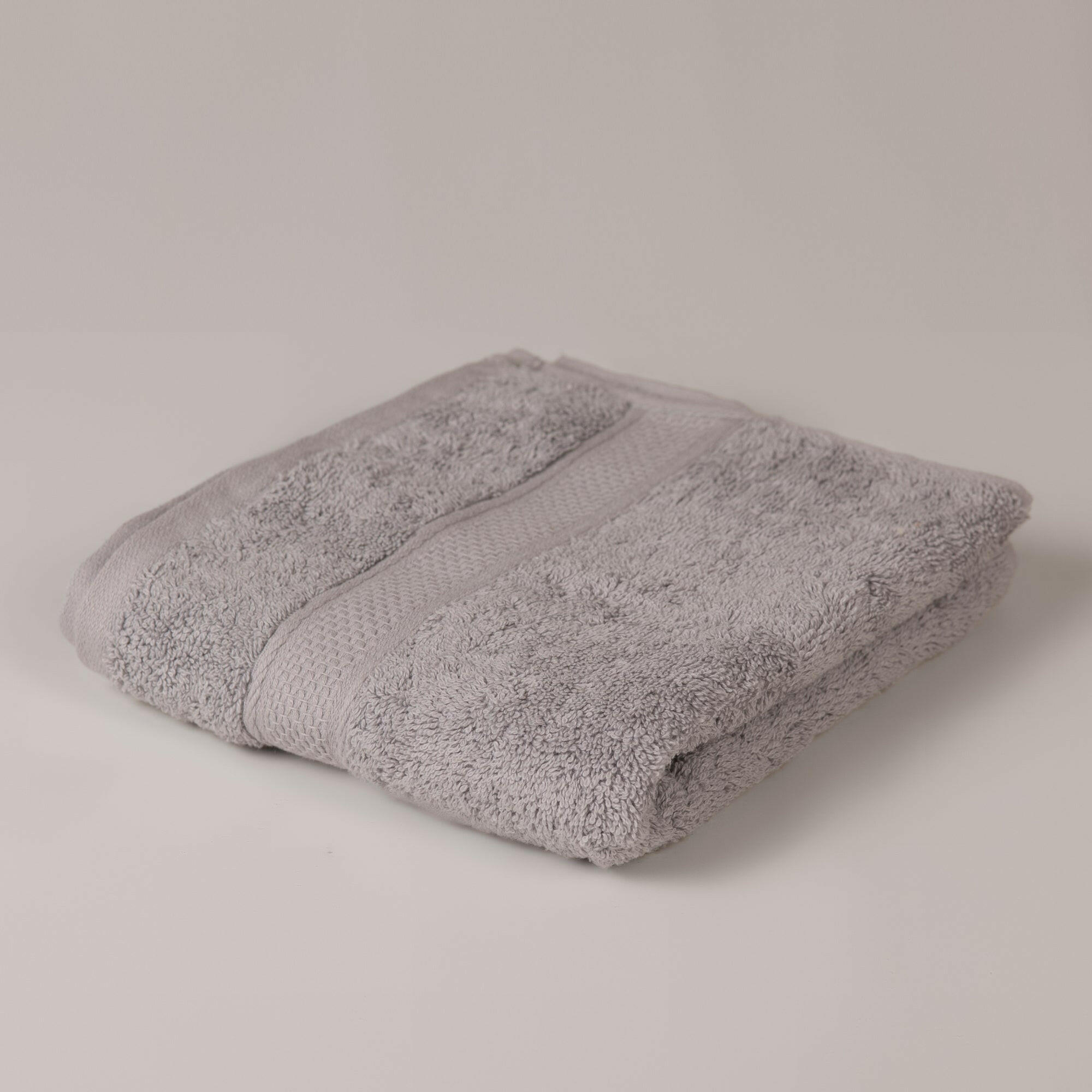 The Linen Company Accessories Hand Silver Check Hand Towel