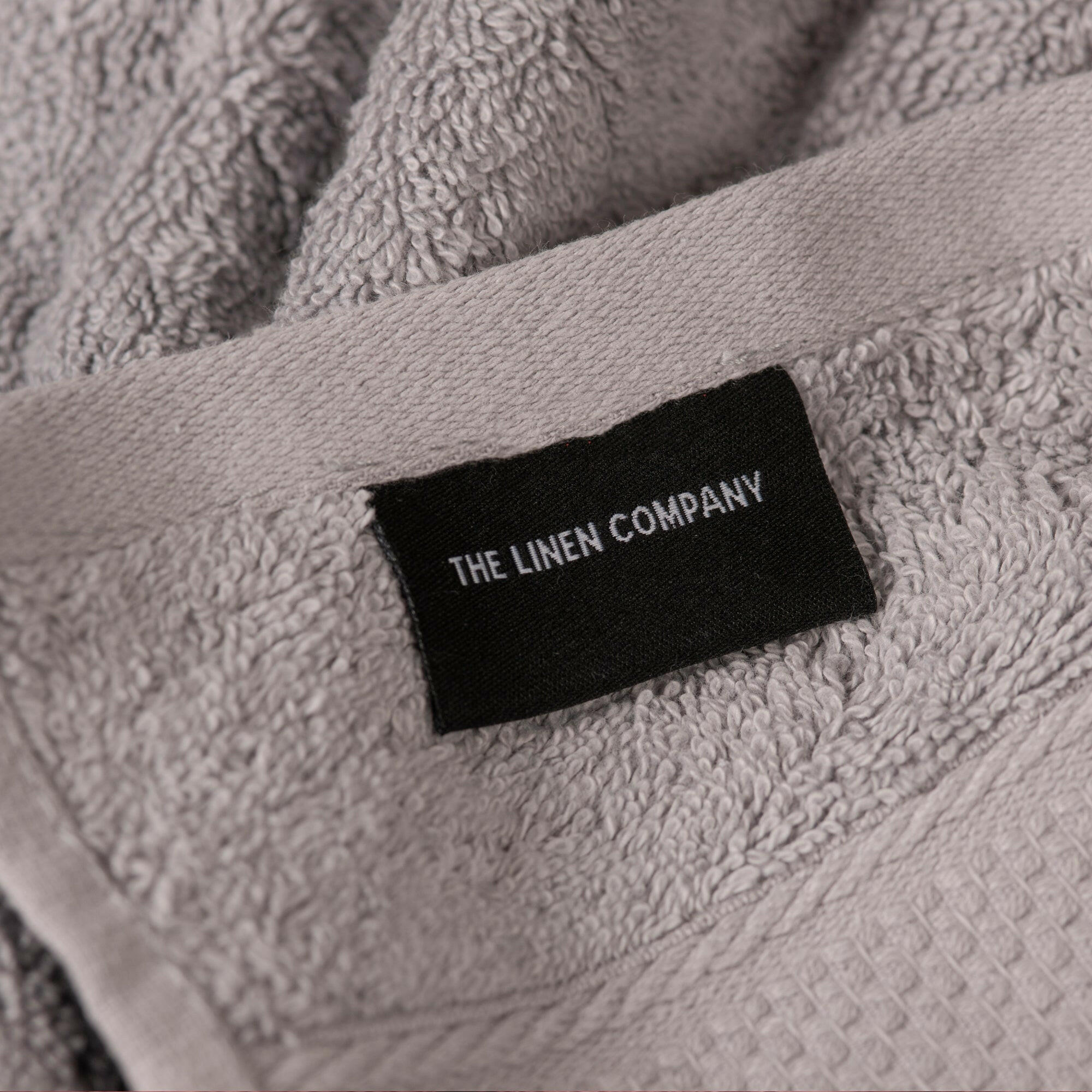 The Linen Company Accessories Hand Silver Check Hand Towel