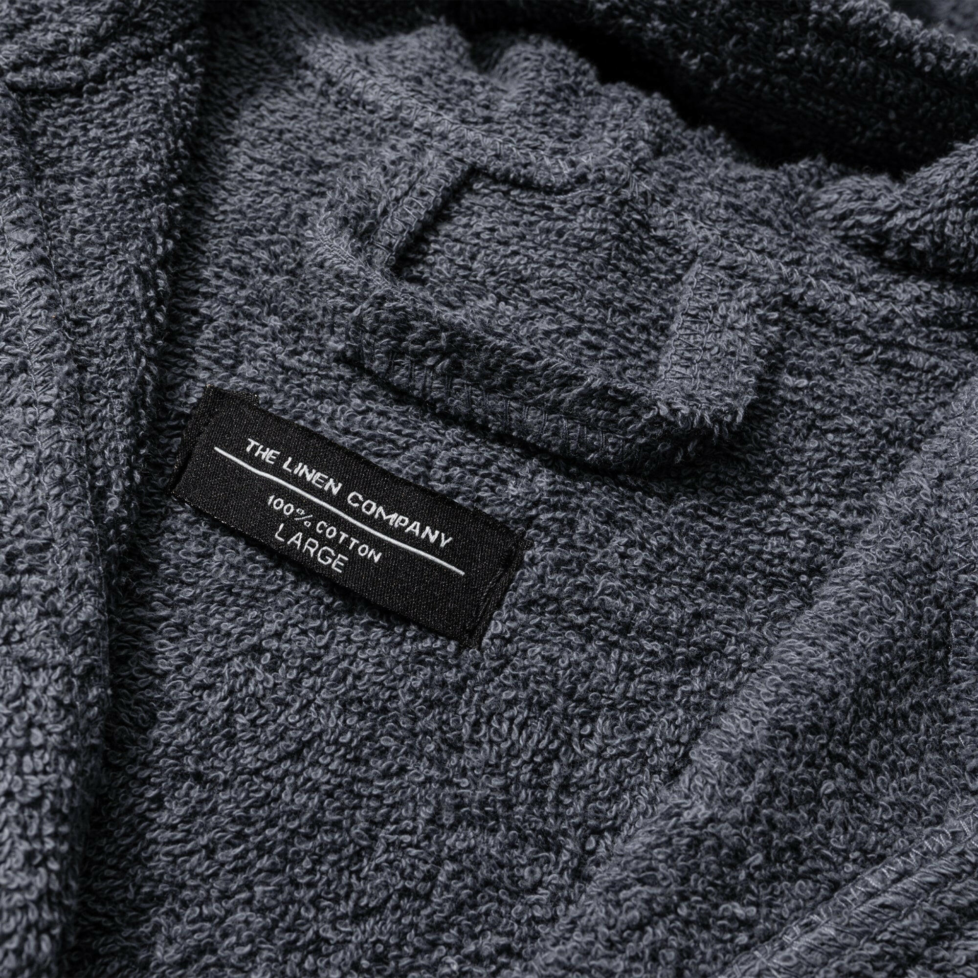 The Linen Company Accessories Large Navy Hooded Bathrobe