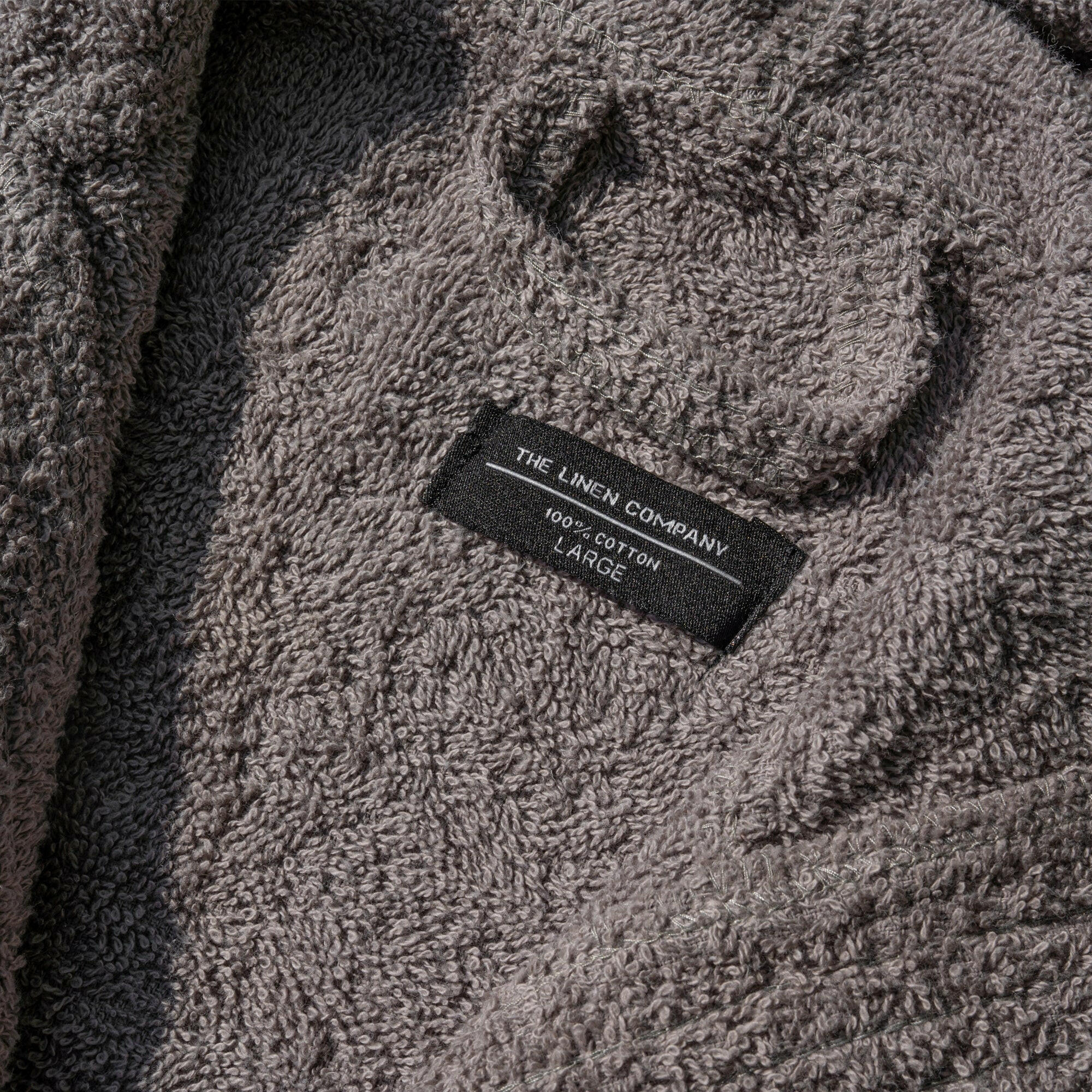 The Linen Company Accessories Large Taupe Hooded Bathrobe