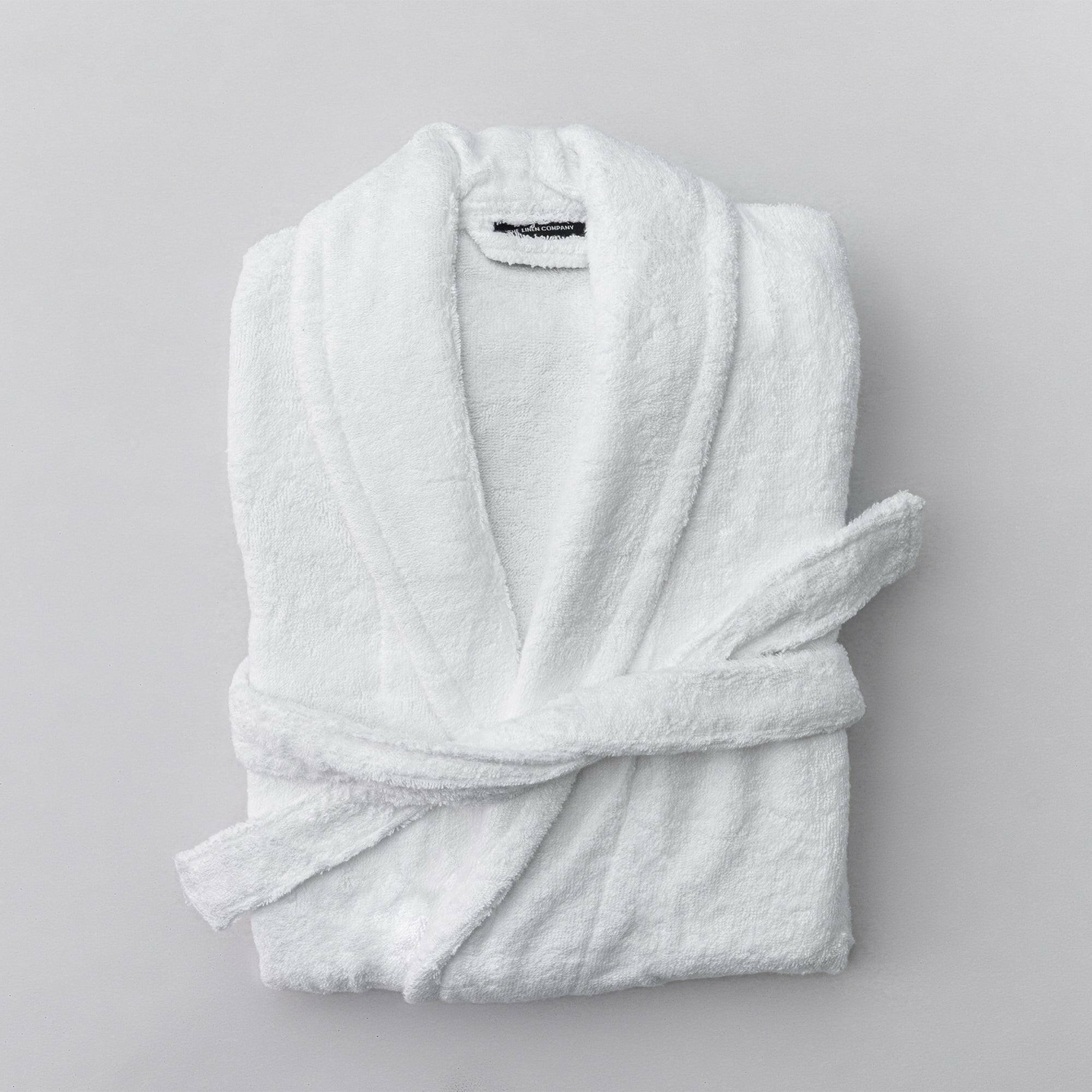 The Linen Company Accessories Large White Plain Bathrobe