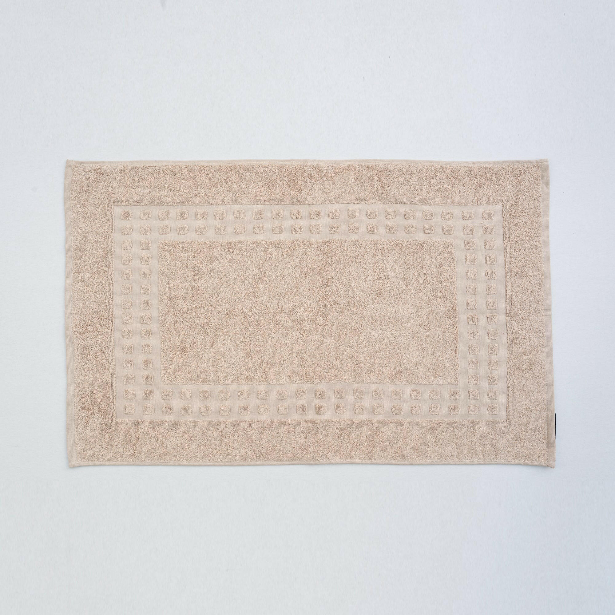 The Linen Company Bath Standard Light Brown Block Bath Mat