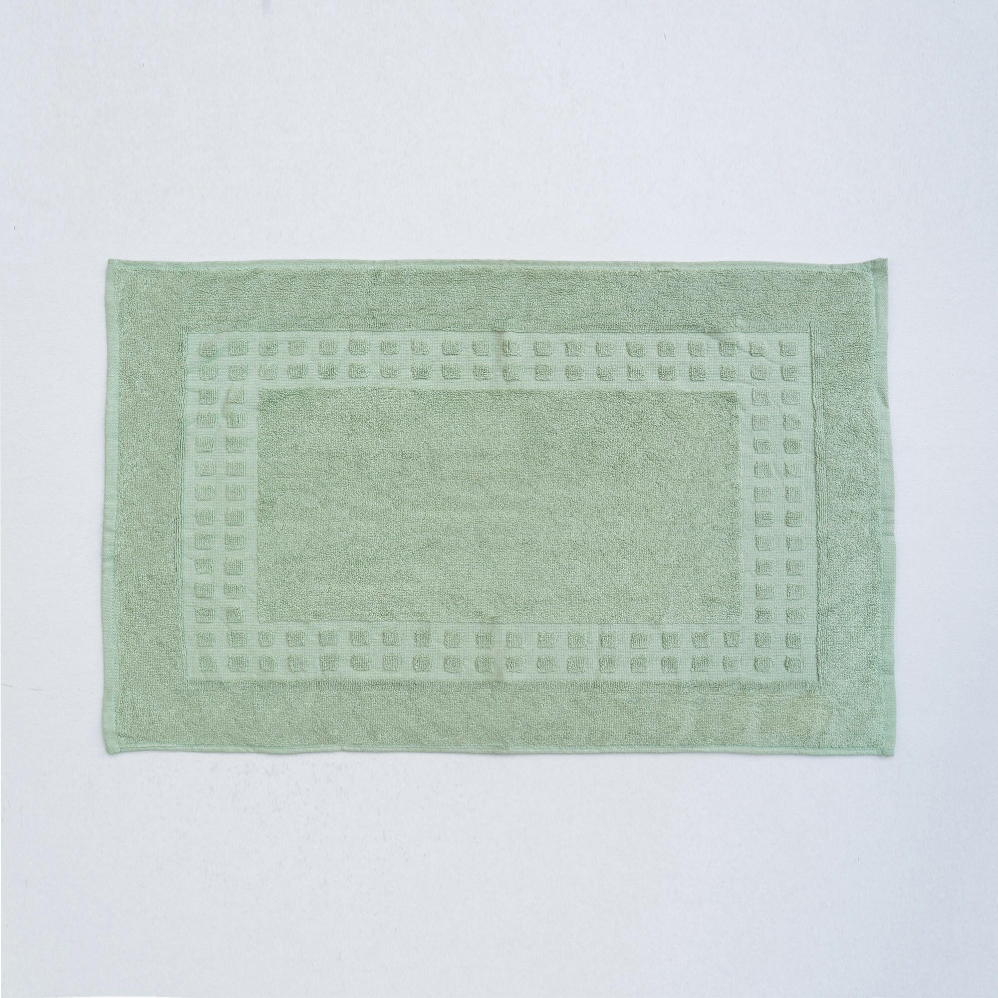 The Linen Company Bath Standard Light Green Block Bath Mat
