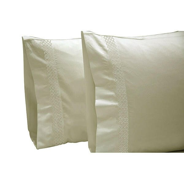 The Linen Company Bedding 30x20 Linen 800 Supima Wood Work Pillowcases