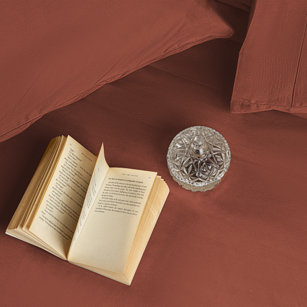 The Linen Company Bedding Flat Sheet Set / Queen Potters Clay Solid Bed Sheet Set Potters Clay Solid Bed Sheet Set | Bedding | The Linen Company