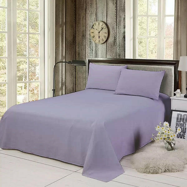 The Linen Company Bedding Flat Sheet Set / Single Lavender Solid Bed Sheet Set