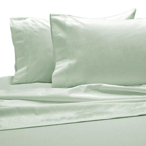 The Linen Company Bedding Queen Aloe 750 Supima Wood Work Bed Sheet Set Aloe 750 Supima Wood Work Bed Sheet Set