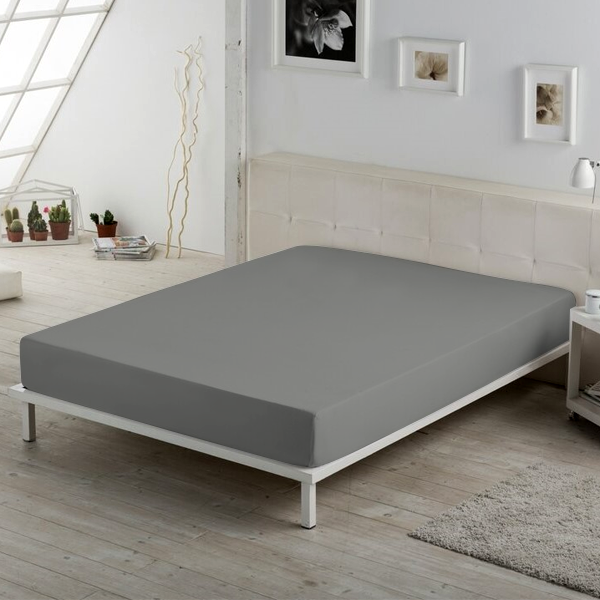 The Linen Company Bedding Queen Silver Grey Microfiber Fitted Sheet