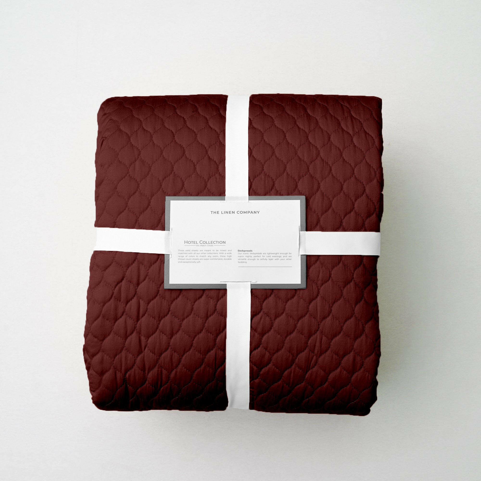 The Linen Company Bedding Standard Burgundy Solid Bedspread