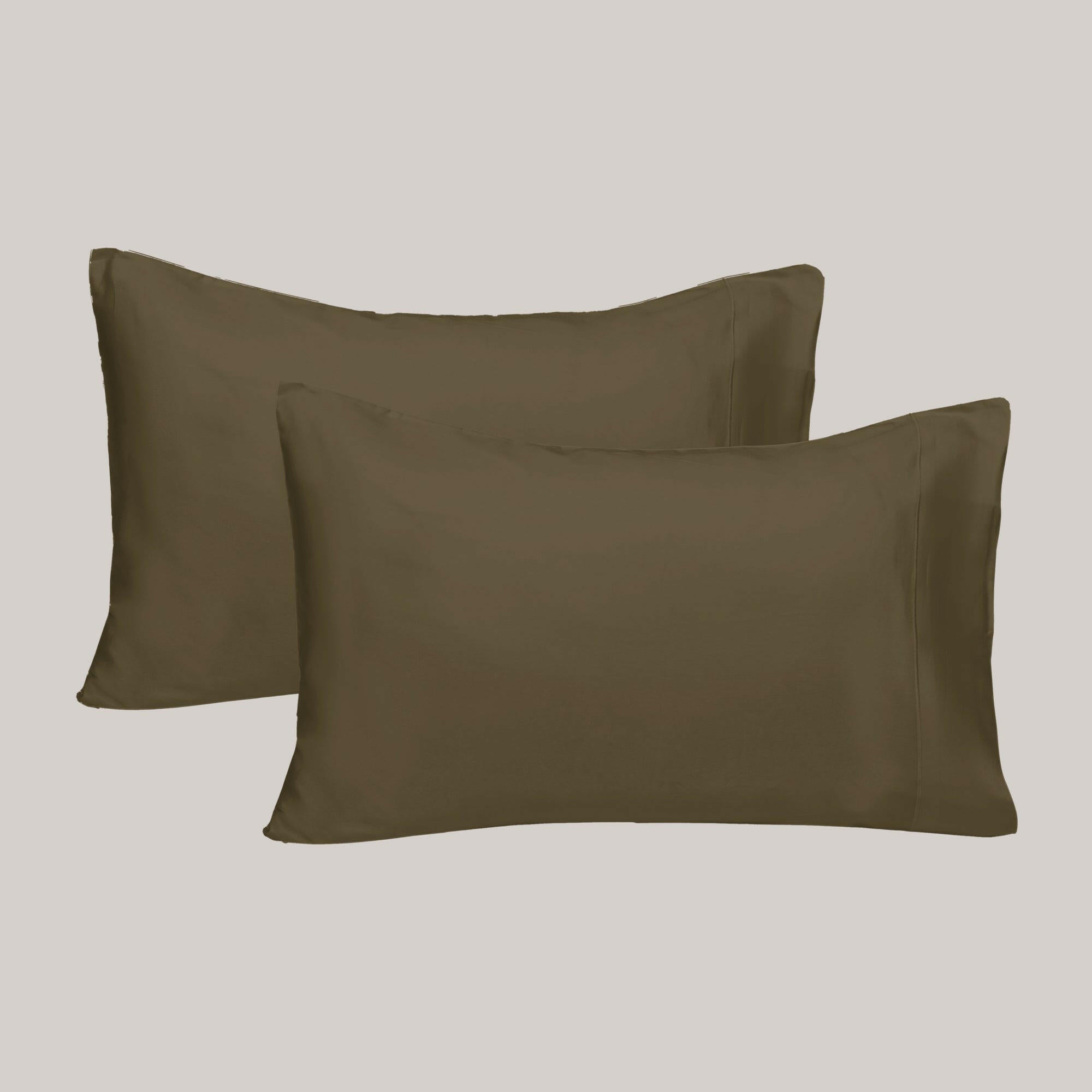 The Linen Company Bedding Standard Camel Solid Microfiber Pillowcases