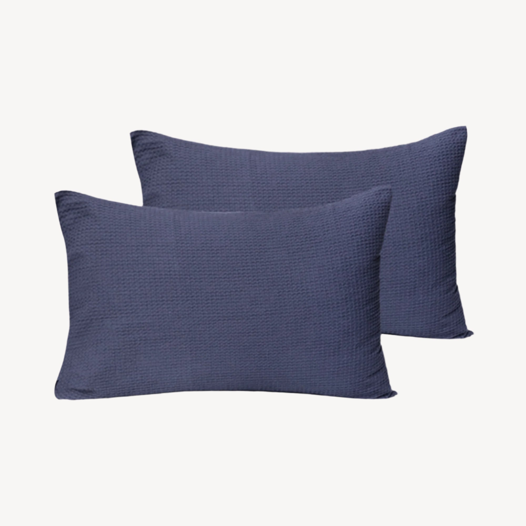 Slate Grey Waffle Pillowcases-Luxe Edition