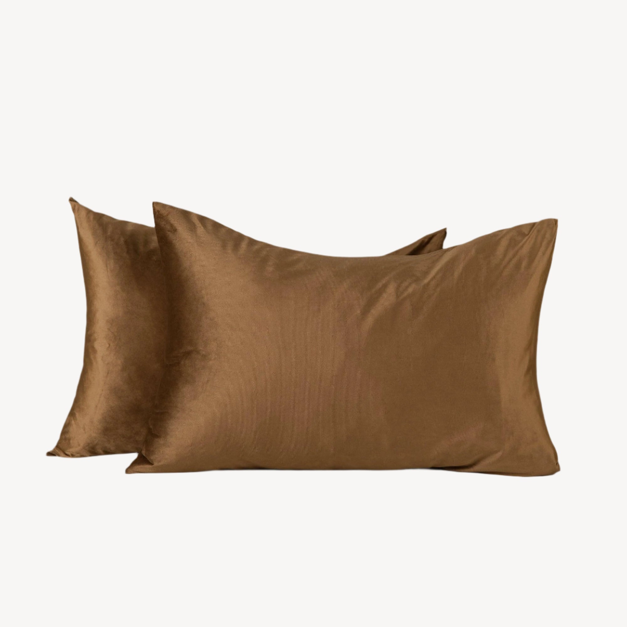 Walnut Brown Velvet Duvet Cover Set - THE LINEN COMPANY