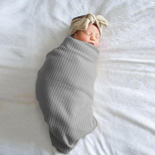 Grey Baby Waffle Blanket