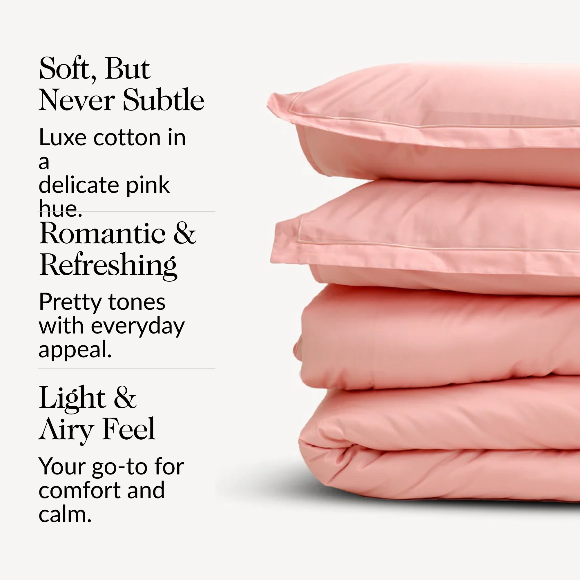 Blossom Pink Solid Duvet Cover Set
