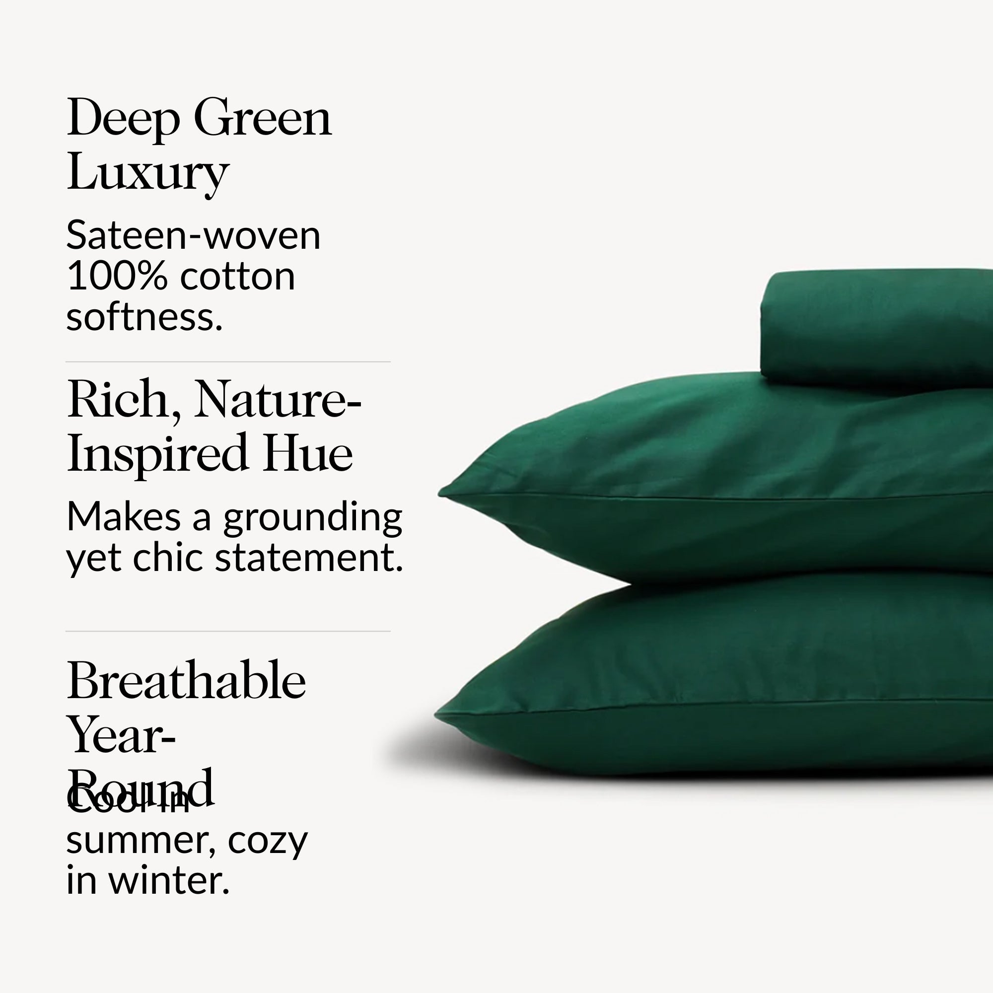 Bottle Green Solid Duvet Cover Set