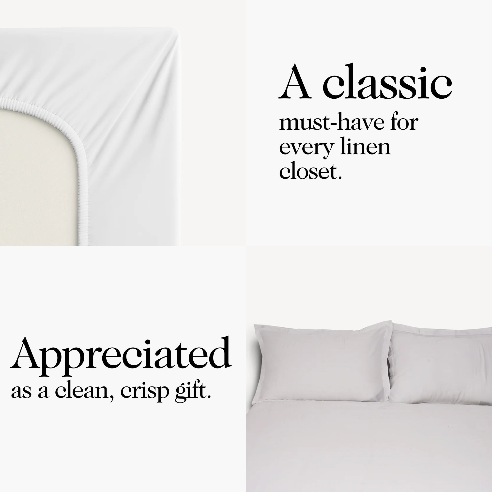 White Solid Bed Sheet Set