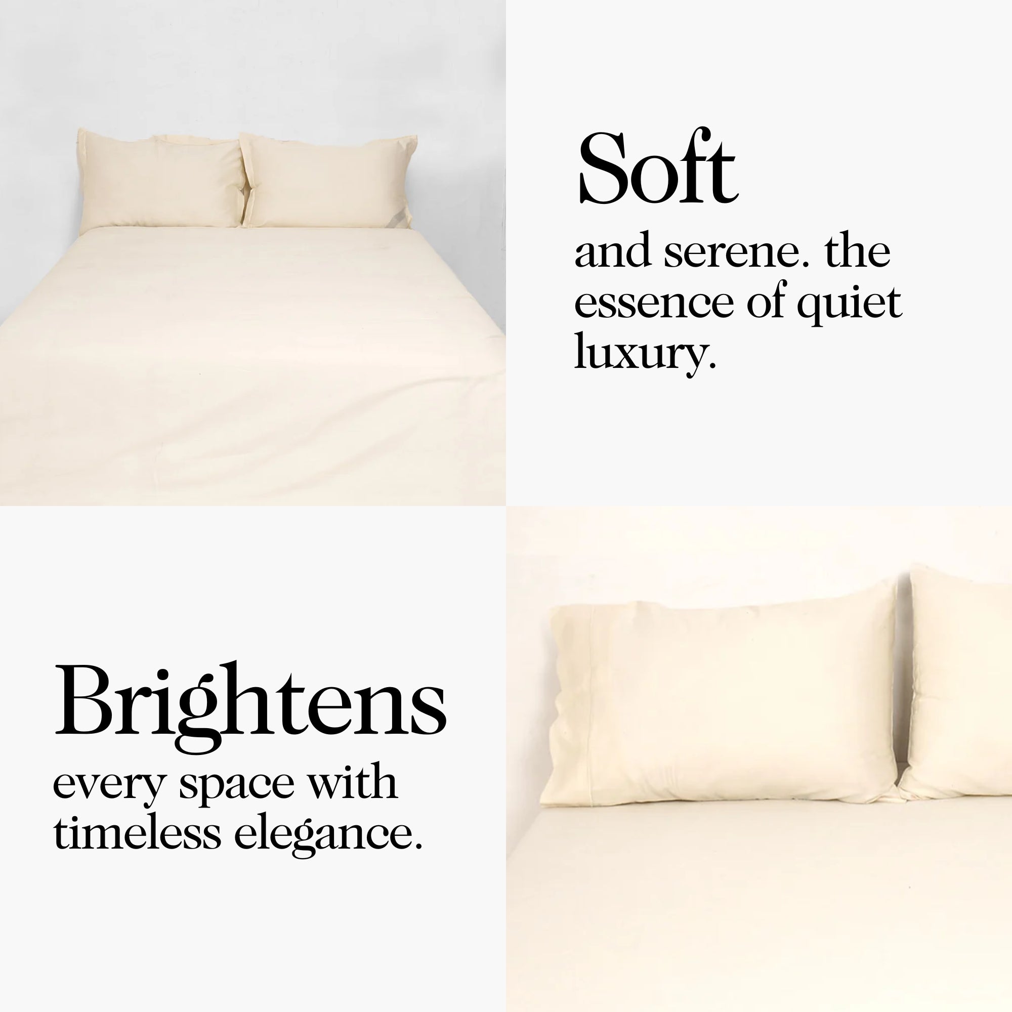 Ivory Solid Duvet Cover Set
