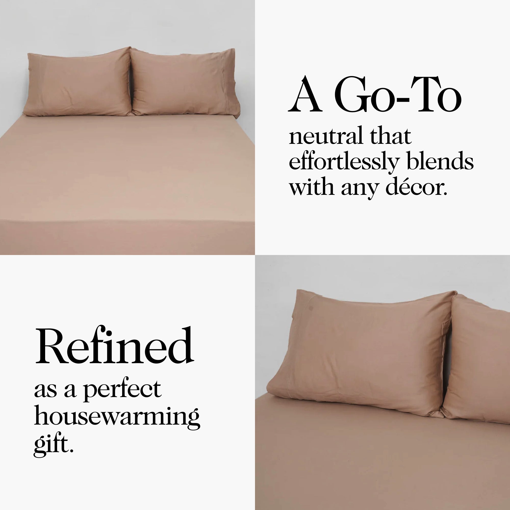 Taupe Solid Duvet Cover Set