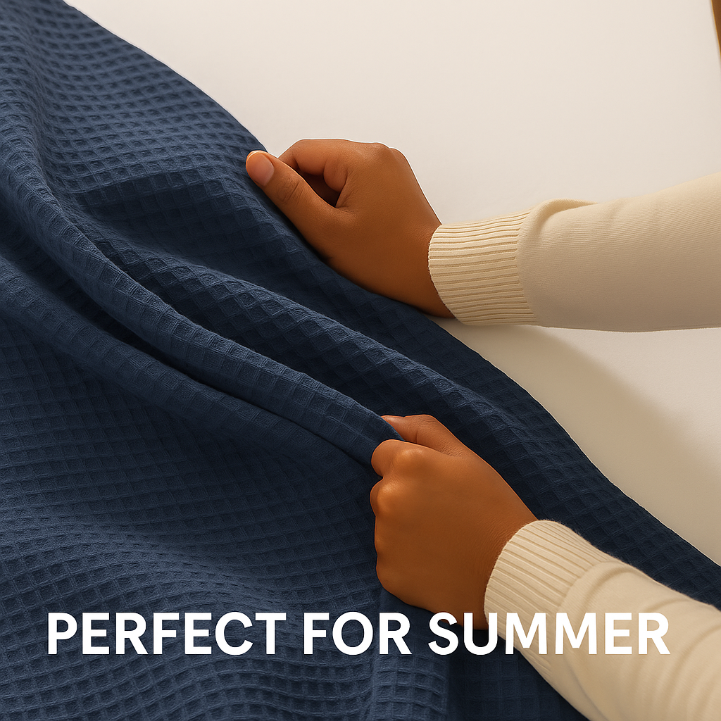 Slate Grey Waffle Blanket-Luxe Edition