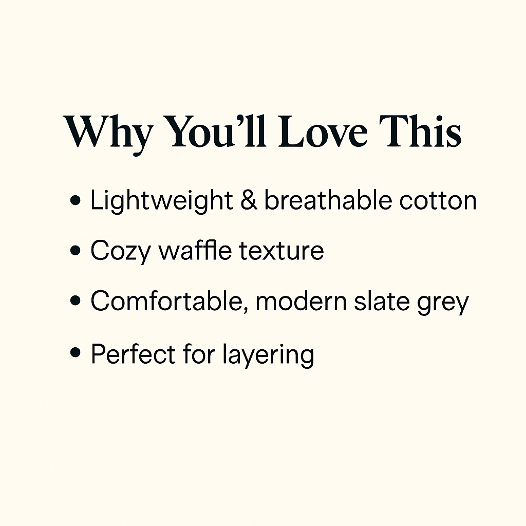 Slate Grey Waffle Blanket-Luxe Edition