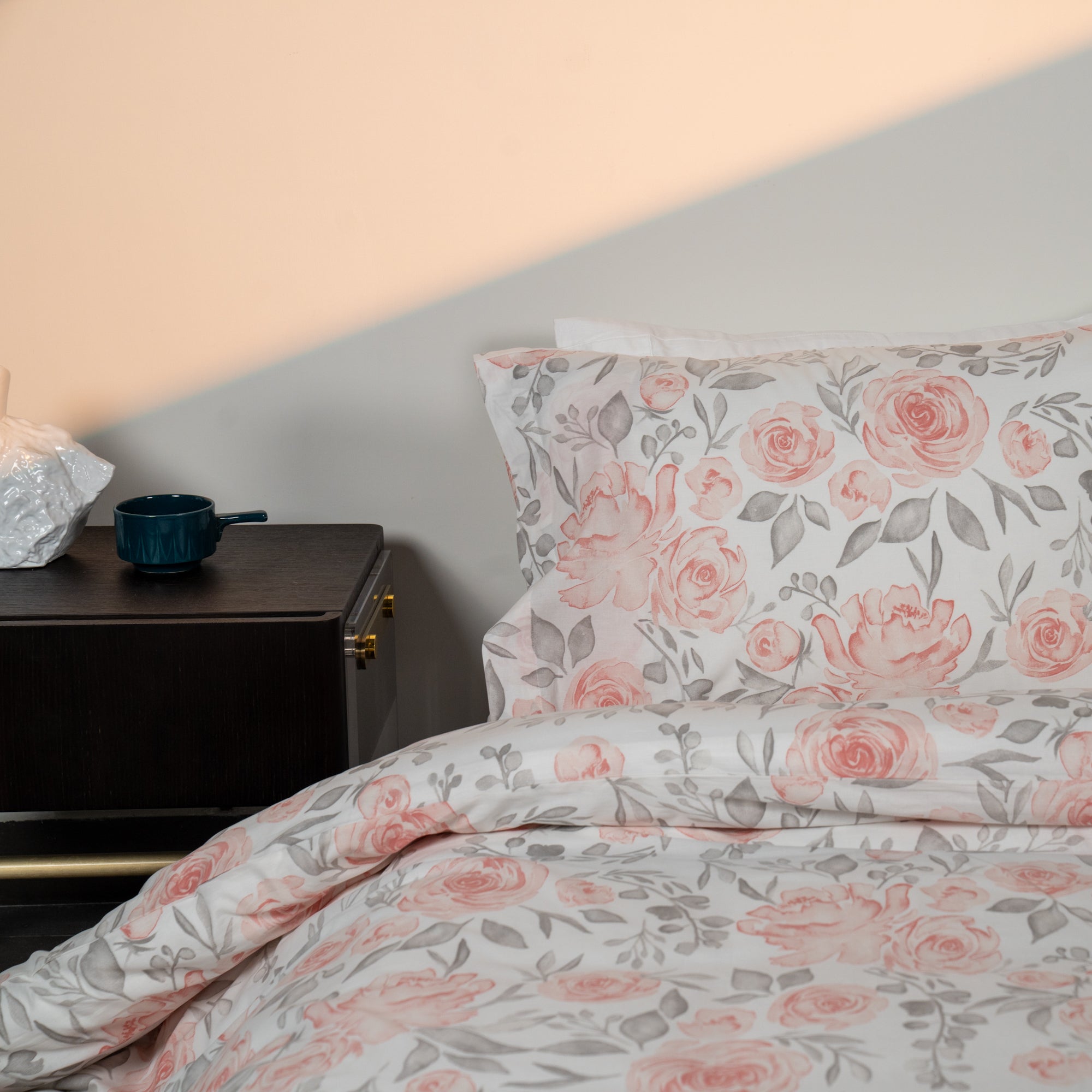 Pink Rose Duvet Cover Set