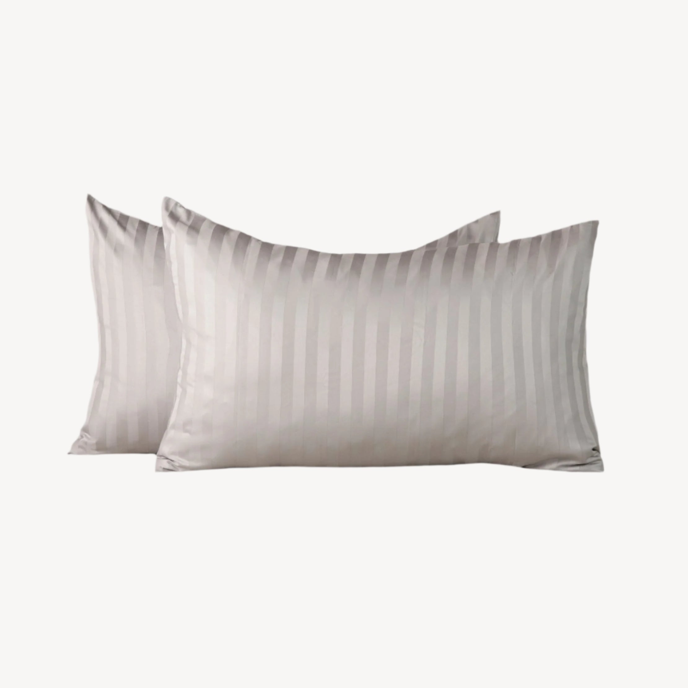 Silver Grey Stripe Pillowcases