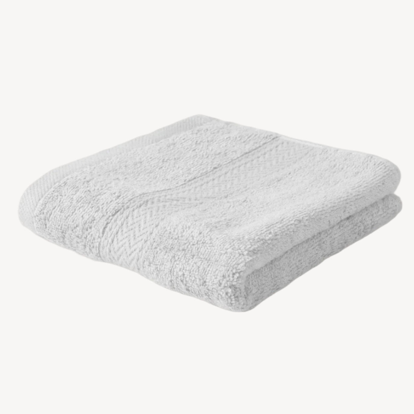 White Zigzag Hand Towel