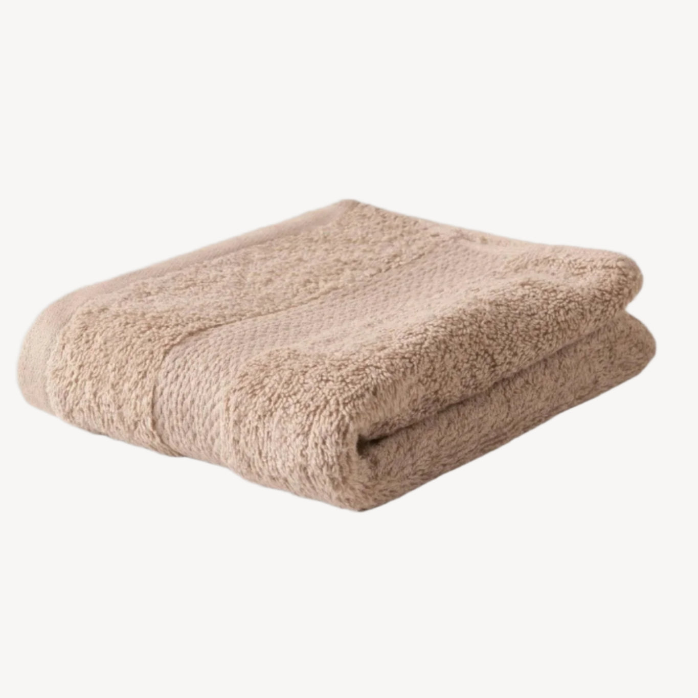 Beige Lattice Triple Stripe Hand Towel - THE LINEN COMPANY