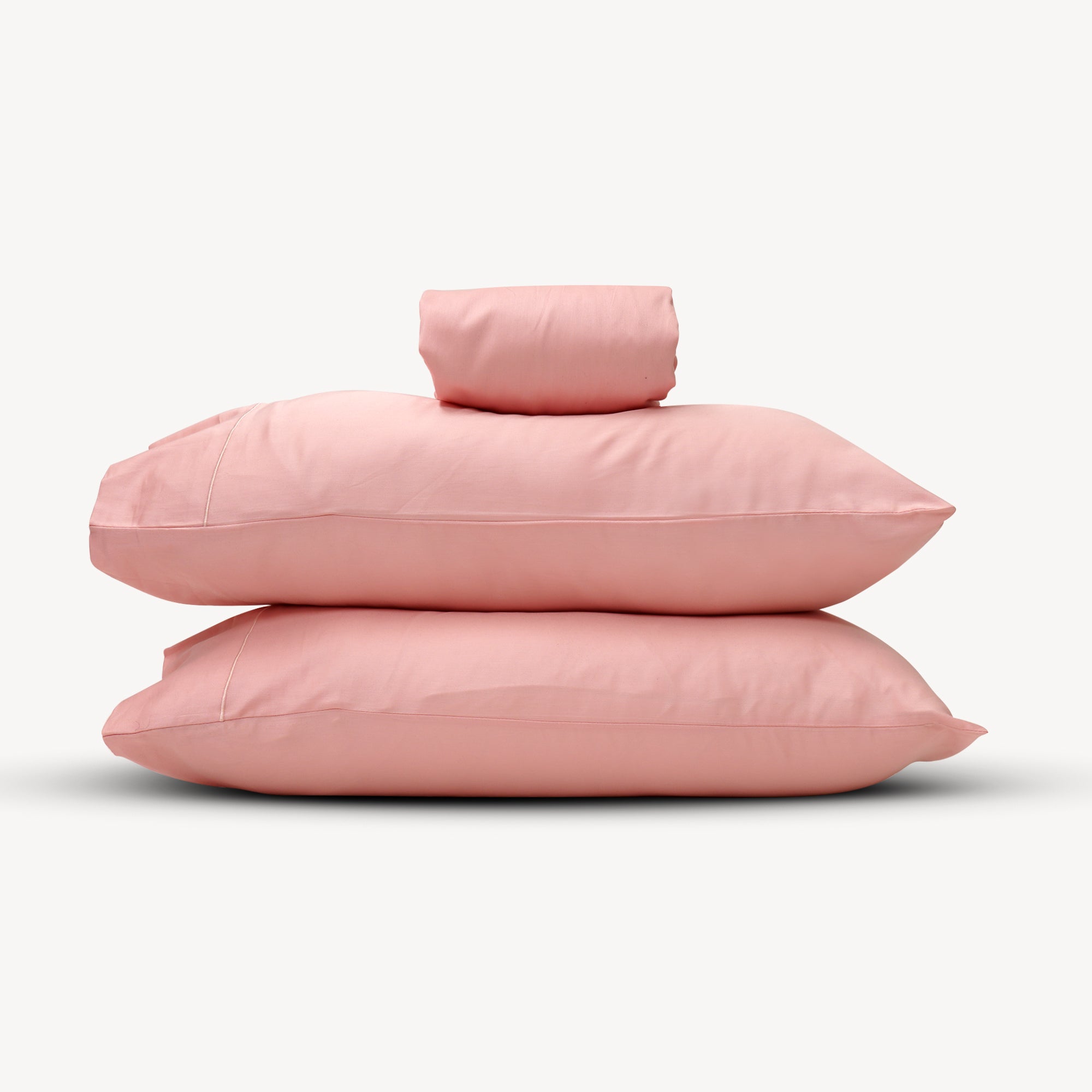 Blossom Pink Solid Bed Sheet Set