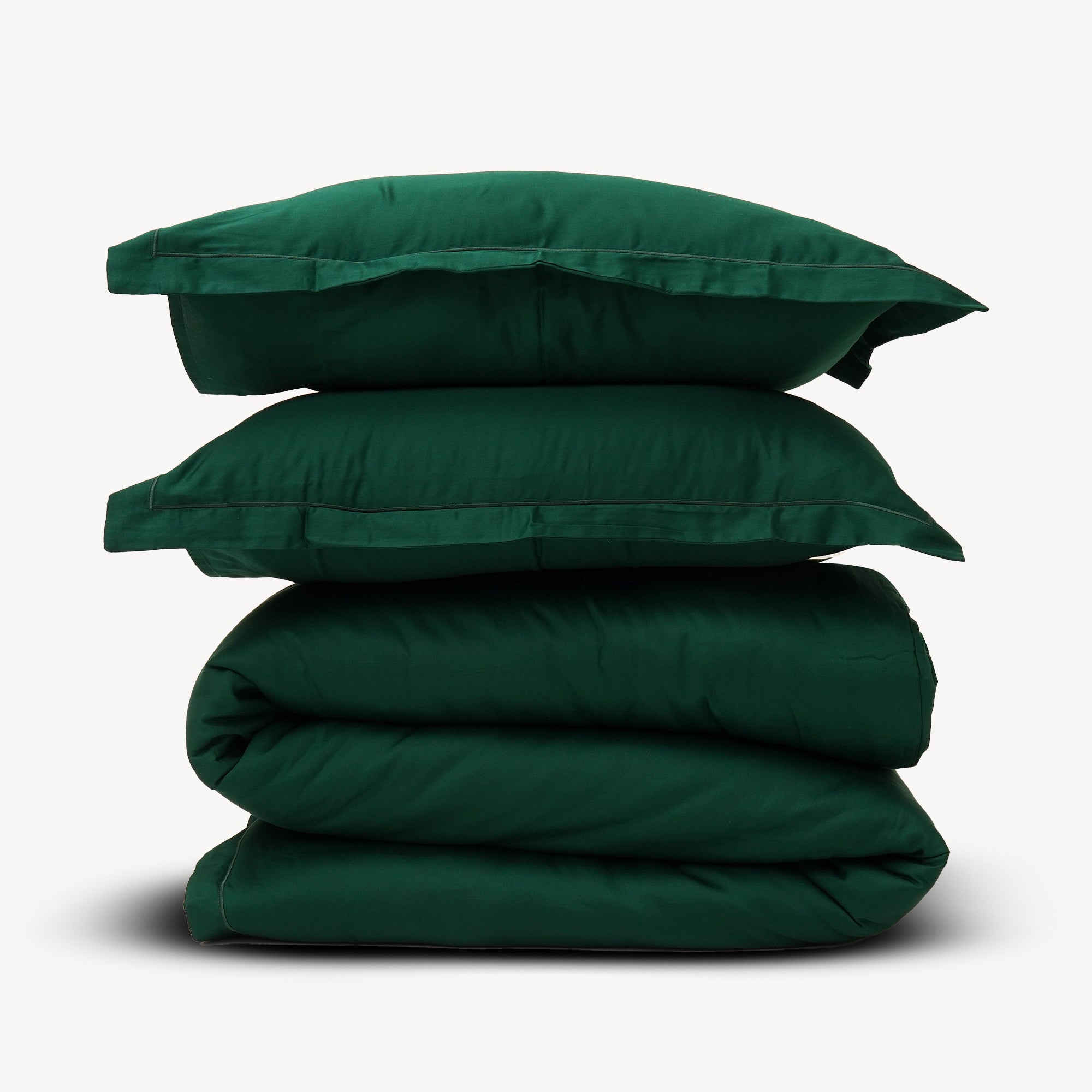 Bottle Green Solid Duvet Cover Set