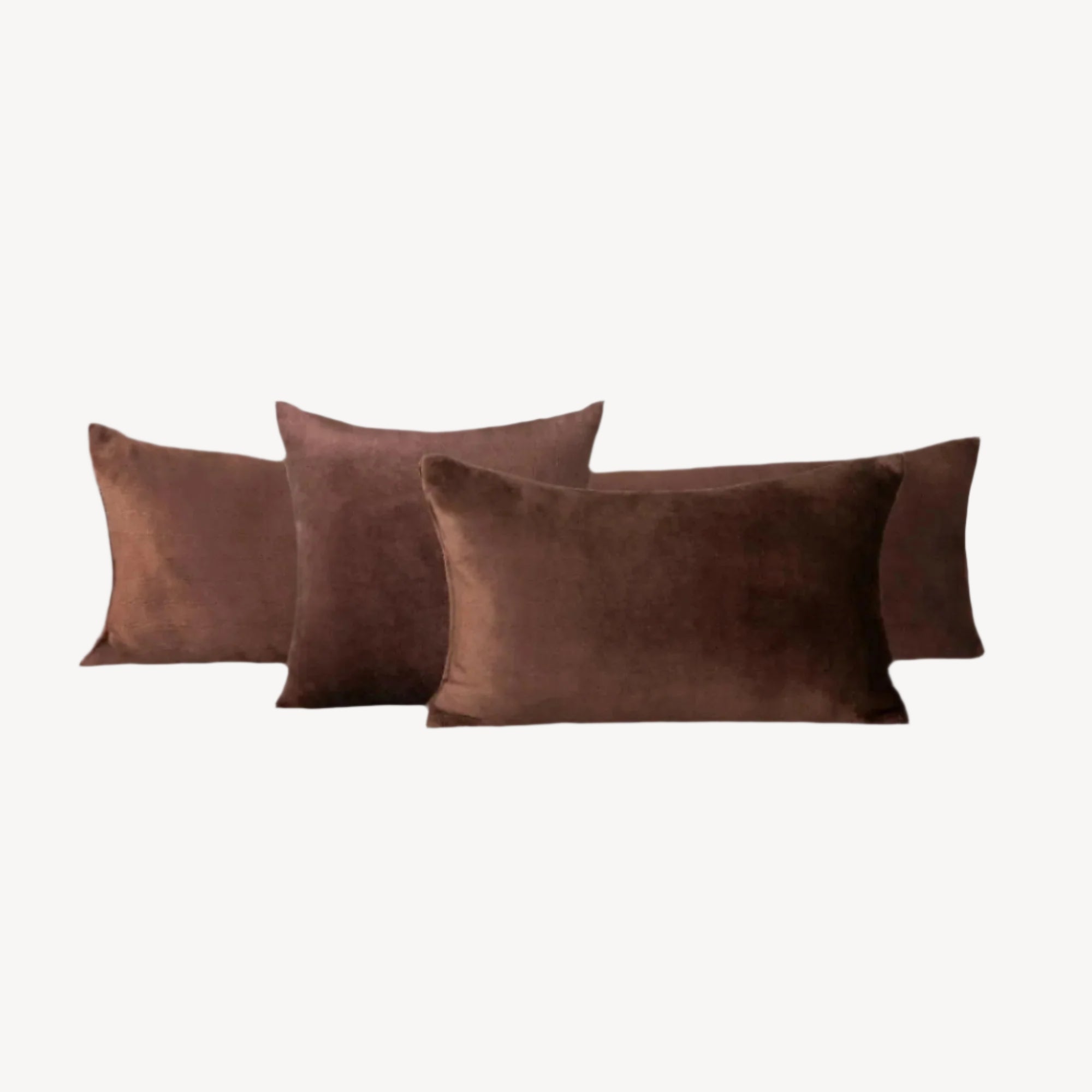 Brown Plush Cushion - THE LINEN COMPANY