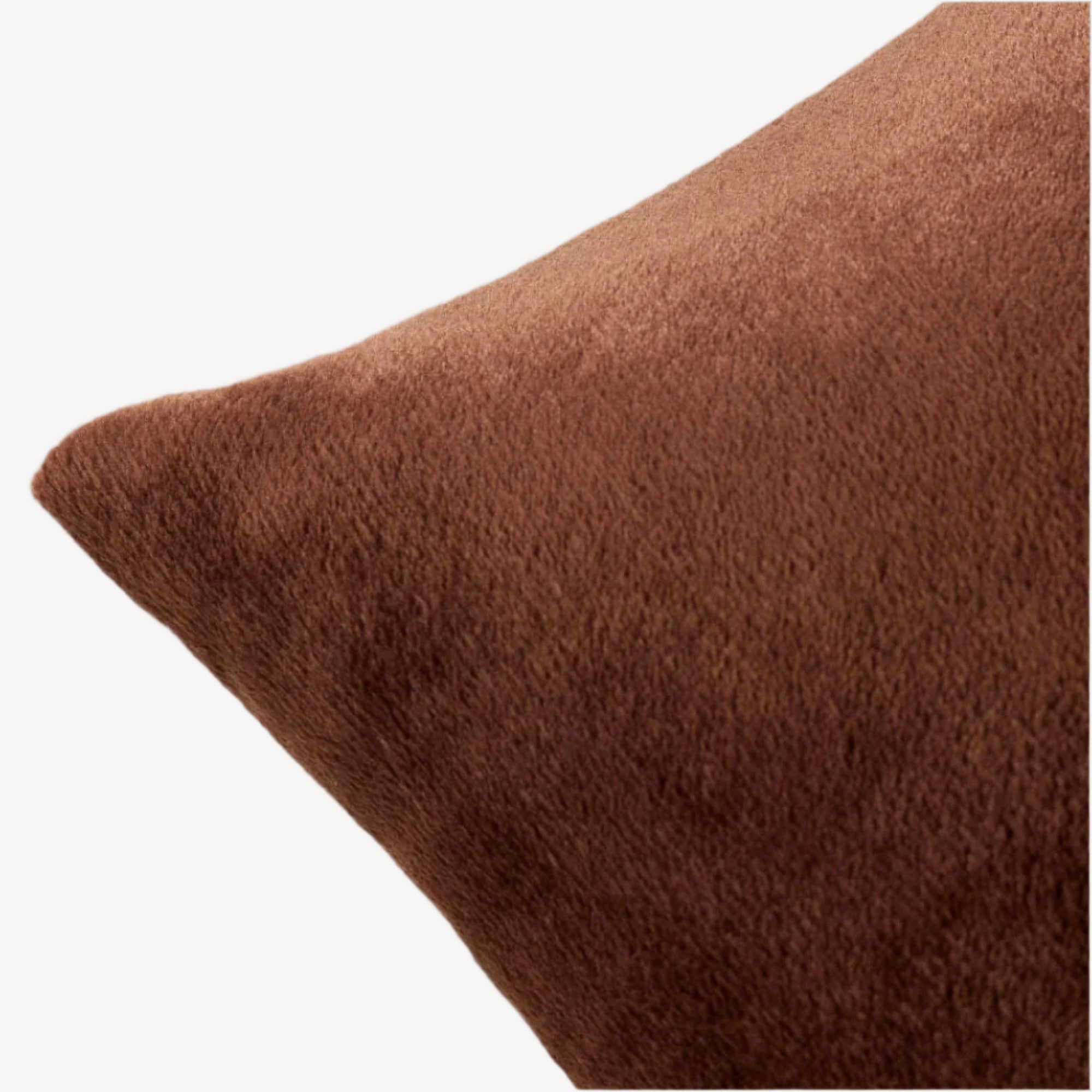 Brown Plush Cushion - THE LINEN COMPANY