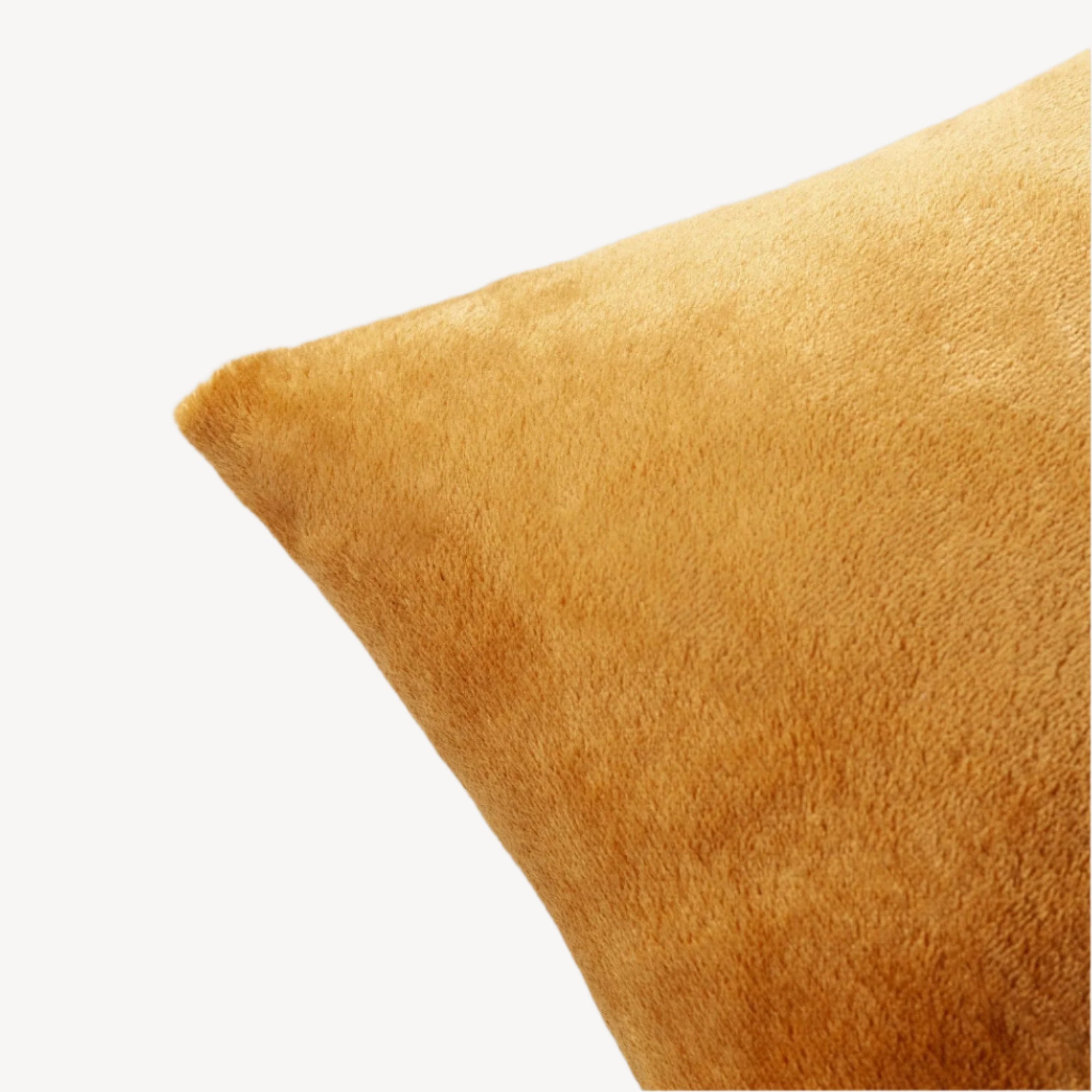 Camel Plush Cushion - THE LINEN COMPANY